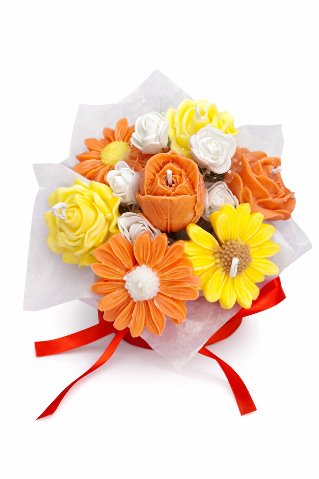 Bouquet margaritas y rosa personalizable