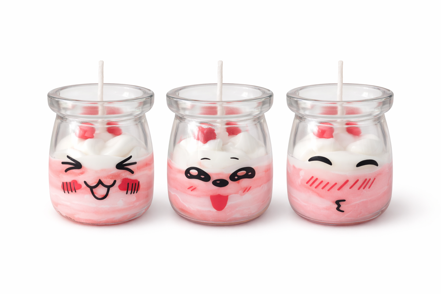 Cute cream candle